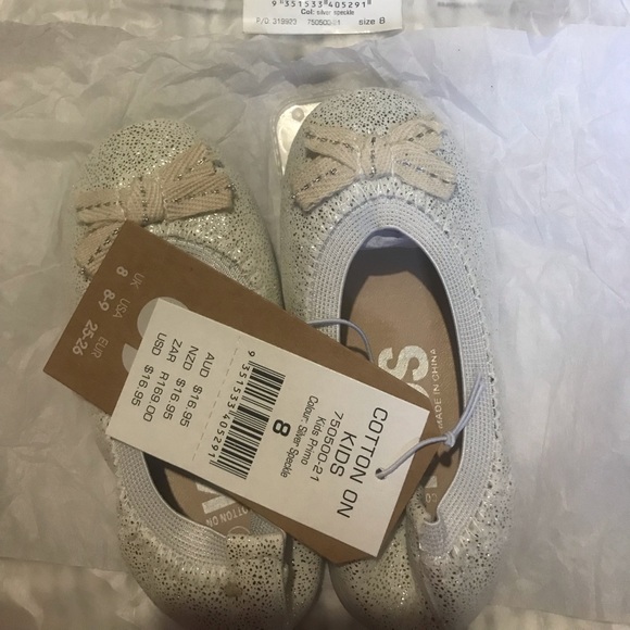 Cotton On Other - New with tag Cotton On Kids Flats (silver speckle) Cotton On Other - New with tag Cotton On Kids Flats (silver speckle)